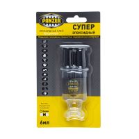 Клей эпоксидный PANZER прозрачный шприц 6мл 246393