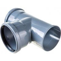 Тройник Дн110*110*87° серый 127-1973