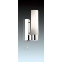 2660/1W ODL14 821хром/бел. Настенный светильник с выкл. IP44 E27 60W 220V 0034534