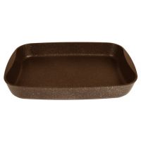 Противень а/пр литой 33,5х22х5,5см Кофейный мрамор ТМ KUKMARA  пмк01а