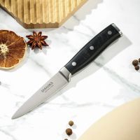 Нож кухонный Daniks, Black, для овощейсталь, 9см, рукоятка пластик, YW-A325-РА