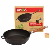 Сковорода чугунная 26см съемная ручка  0326