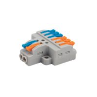 Клемма СМК 2х3 с монтажной площадкой 1 ввод 3 вывода REXANT 07-5234