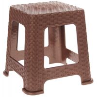 Табурет 340х340х330 мм, коричневый, сиденье квадратное, малый, Violet, Ротанг, 220101