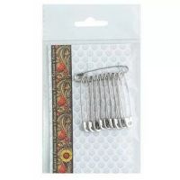 Булавки английские 55мм 10шт  никель 2176368