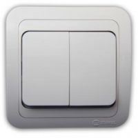 МИМОЗА Выкл.2кл.белый  22003