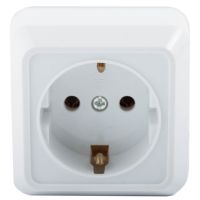 ОЛИМП Розетка 1м. с/з белая 16А о/у  19037