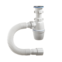 Сифон для умыв./мойки бут. 1 1/2"х40 гофр. 40х40/50 Орио А-4001  025-0217