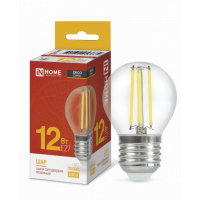 Лампа LED шар-deco 12Вт 230В Е27 3000К 1350Лм прозрачн. 3684