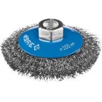 Щетка чашечная ЗУБР для УШМ витая стальная 100мм  35265-100_01