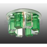 369357 Светильник встр. хром/прозр.зелен. G9 40W 220V