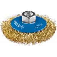 Щетка конич.для УШМ витая 0,3мм,100мм/М14 ЗУБР  35267-100_z01