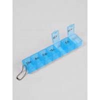 Таблетница «На неделю», с цепочкой, русские буквы, 15×3.3×2 см, 7 секций  2839914