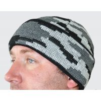 Шапка с отворотом вязаная Р-12-01- ПРЖ