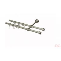 Карниз кованый Опти d16/16мм 1,6м 2рядный серебро-матовое Legrand