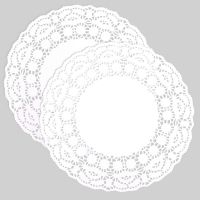 Салфетки бумажные Ажур 25шт диаметр 26см