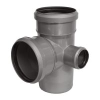 Крестовина Дн110*110*50*87° правая серая  027-1626