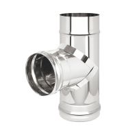 Тройник нерж. (0,8мм) 90* д.150