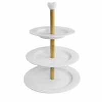 Трехъярусная этажерка 25,5/23,5/19,5см BAMBOO Фарфор 140-135