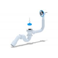 Сифон для ванны Ани Пласт Е151 1½"х40 труб проб/цеп пер/тр 45° нерж/сетка  025-0043