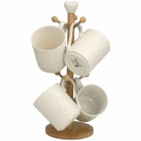 Набор из 6 кружек 320мл BAMBOO на подставке 140-117