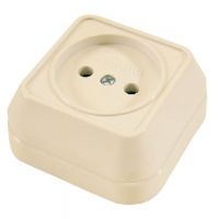 МАКЕЛ Розетка 1гн. б/з крем. О/У
