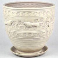 Горшок ПТИЦЫ бутон бел. 32см  75-326