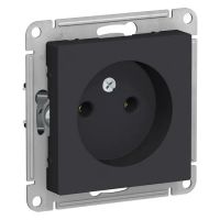 Механизм розетки 1-м без заземл. 16А карбон ATLAS DESIGN ATN001041/ 465520