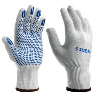 Перчатки ЗУБР ТОЧКА+ х/б  11451