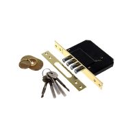 Замок врезной MSM M50KR PB крестообразный ключ  б612