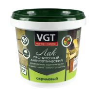 Лак ВГТ акриловый пропиточный с антисептиком ореховое дерево 0,9кг  15070