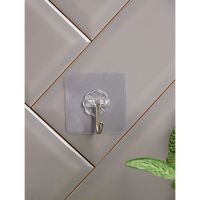 Крючок-наклейка, 6x6.5x2 см, цвет прозрачный 5041039