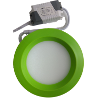 Светильник LED встраиваемый LEDx6Вт D-140мм 4000К зеленый  ABS Panel 6W Gr
