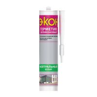 Герметик силиконовый ЭКОН нейтральный белый 280мл