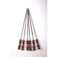 Шампуры 770*12мм с деревянной полир.ручкой 6шт  SM-97/ 872202