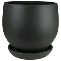Горшок ШАР -графит низкий d36*h36см U1208
