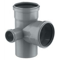 Крестовина Дн110*110*50*87° левая серая  027-1624