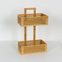 Полка 2х ярусная Бамбуковая 13202