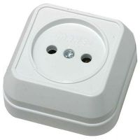 МАКЕЛ Розетка 1гн. б/з белая О/У 45102/07578