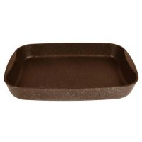 Противень а/пр литой 40х29,5х5см Кофейный мрамор ТМ KUKMARA  пмк03а