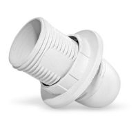 Патрон Е14 с приж.кольцом белый