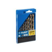Набор сверел по металлу 1-10мм Р6МSK5 класс А ЗУБР кобальт  29626-Н10