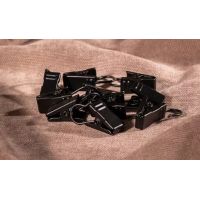 Зажим черный матовый 1шт