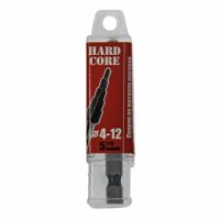 Сверло ступенчатое по металлу 4-12мм Hardcore  142412