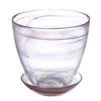 Горшок стекл.с п/д №2 в ассорт.  ННС 93-025