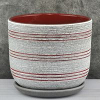 Горшок Бук Лофт серо-красн. 15см  656127