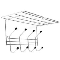 Вешалка для одежды 4 крючка с полкой АЛТ05С