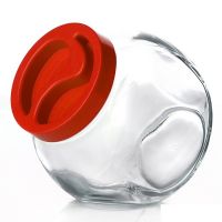 Банка боковая PASABAHCE Bella 1,5л с красной крышкой  80000/K SL/St