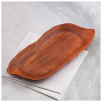 Блюдо для суши 37*18*3см резка, красная глина 41434/ 62787