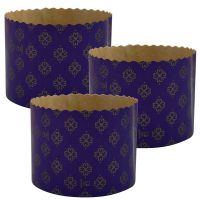 Форма для кулича бумажная "Пасхальная ночь". Набор 3 шт. Диаметр 13,4 см, высота 9,5 см